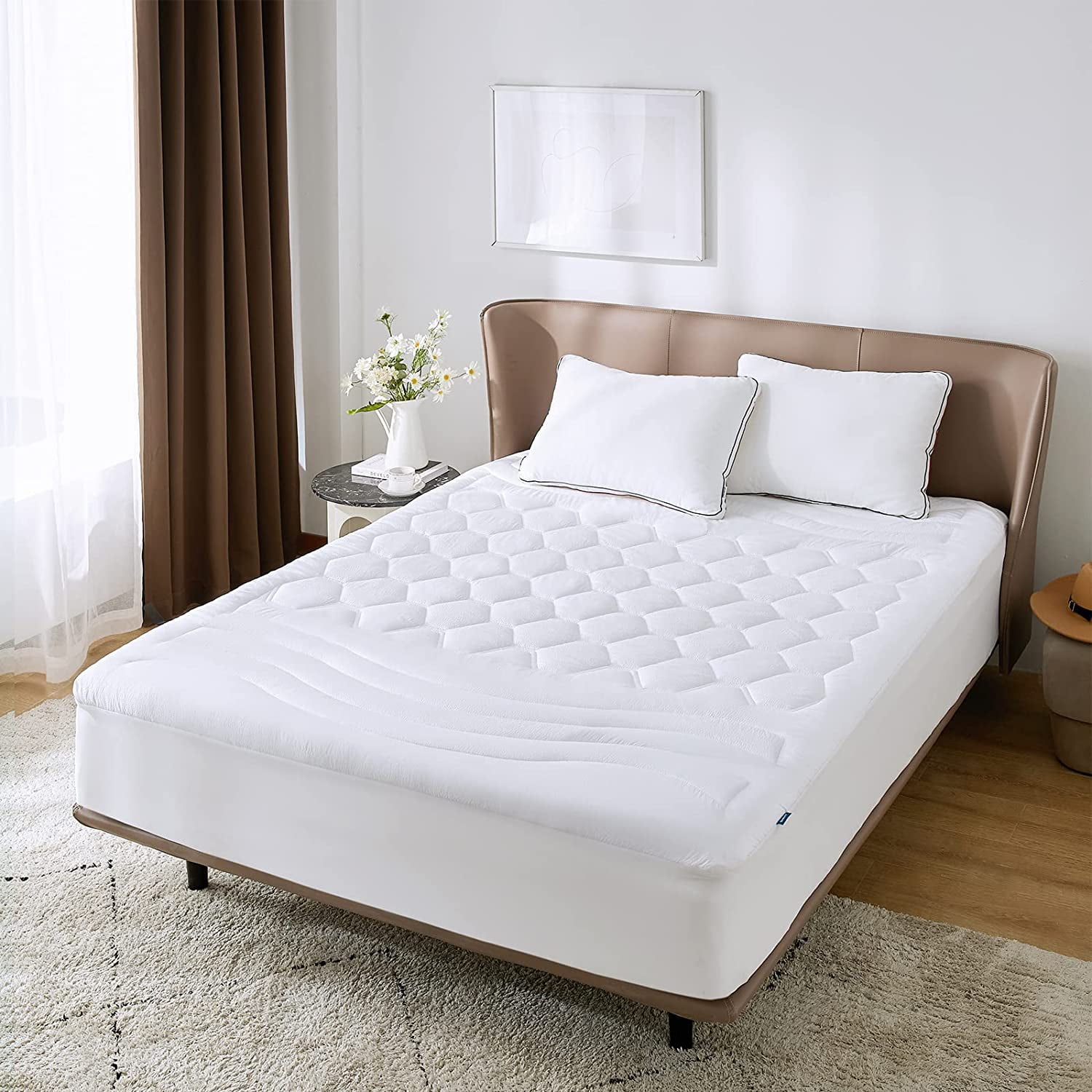 "Bedsure Full Size Mattress Pad Thick, Cooling & Quilted Fitted