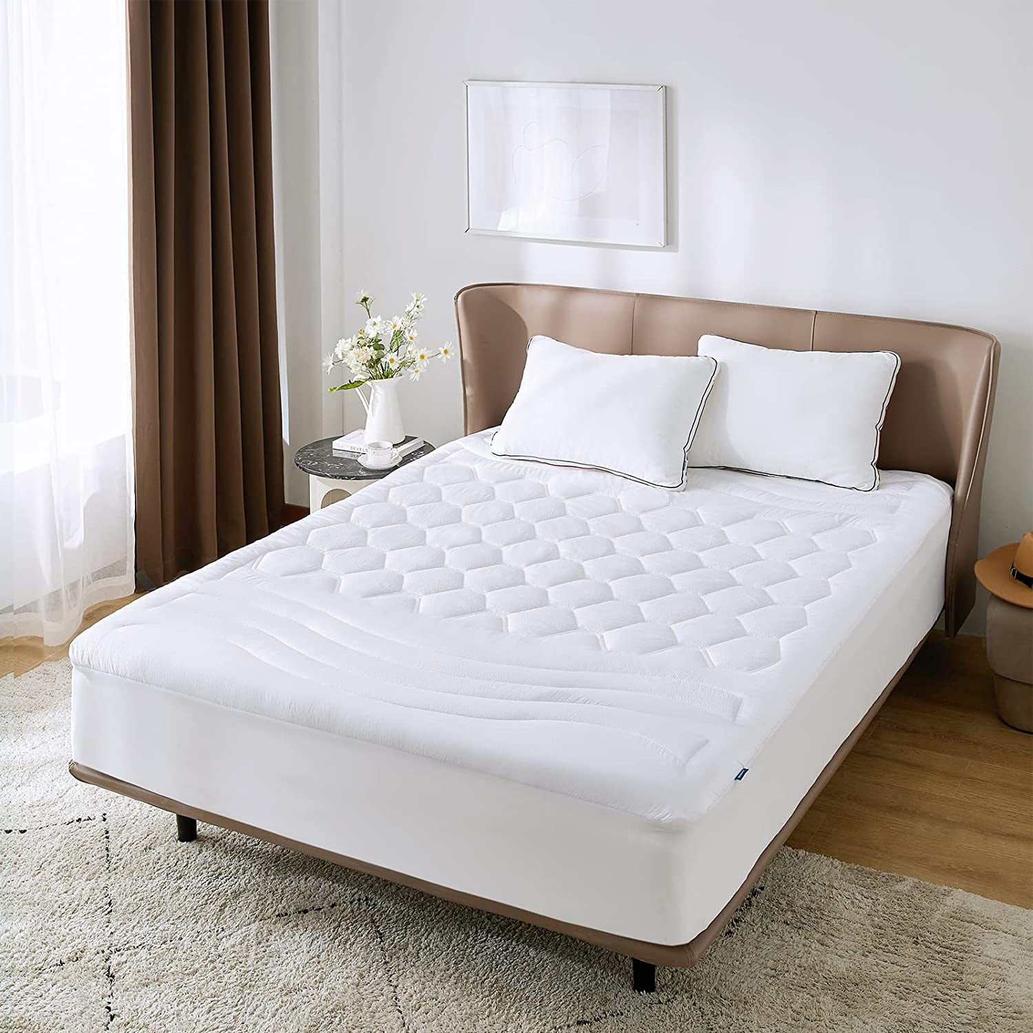 Washable Bed Cover Queen/King Size Breathable Solid Color Mattress Cov –  Goods And Beds