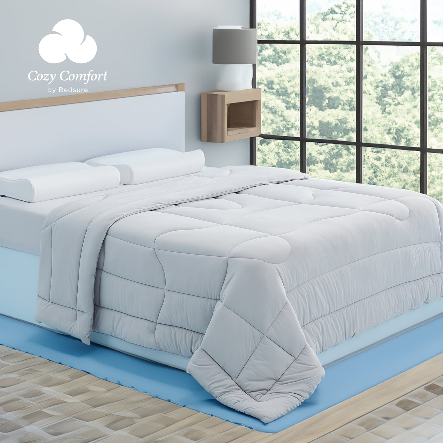 Bedsure Gray Queen Size Lightweight Breescape Cooling Bedsure Gray Queen Size Lightweight Breescape Cooling