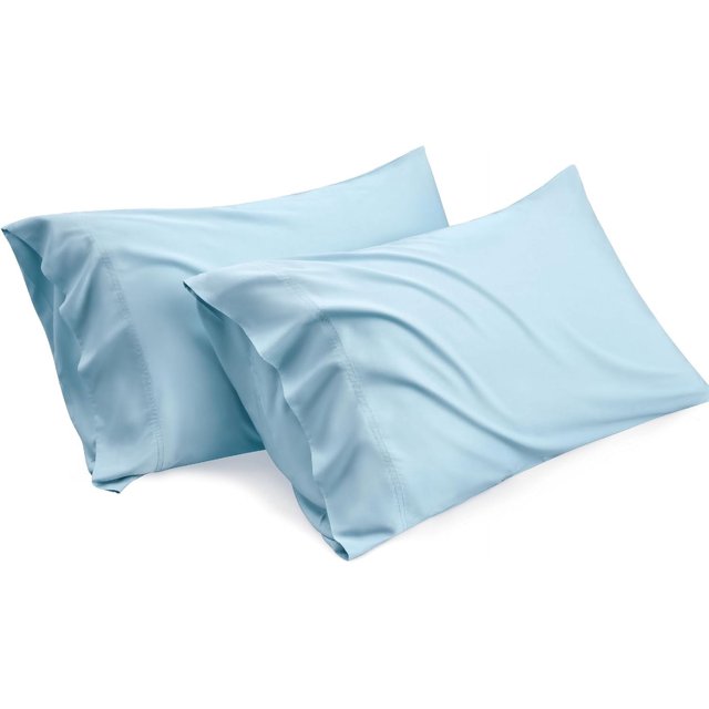 Bedsure King Size Cooling Pillow Cases Aqua Blue Bamboo Rayon Set of
