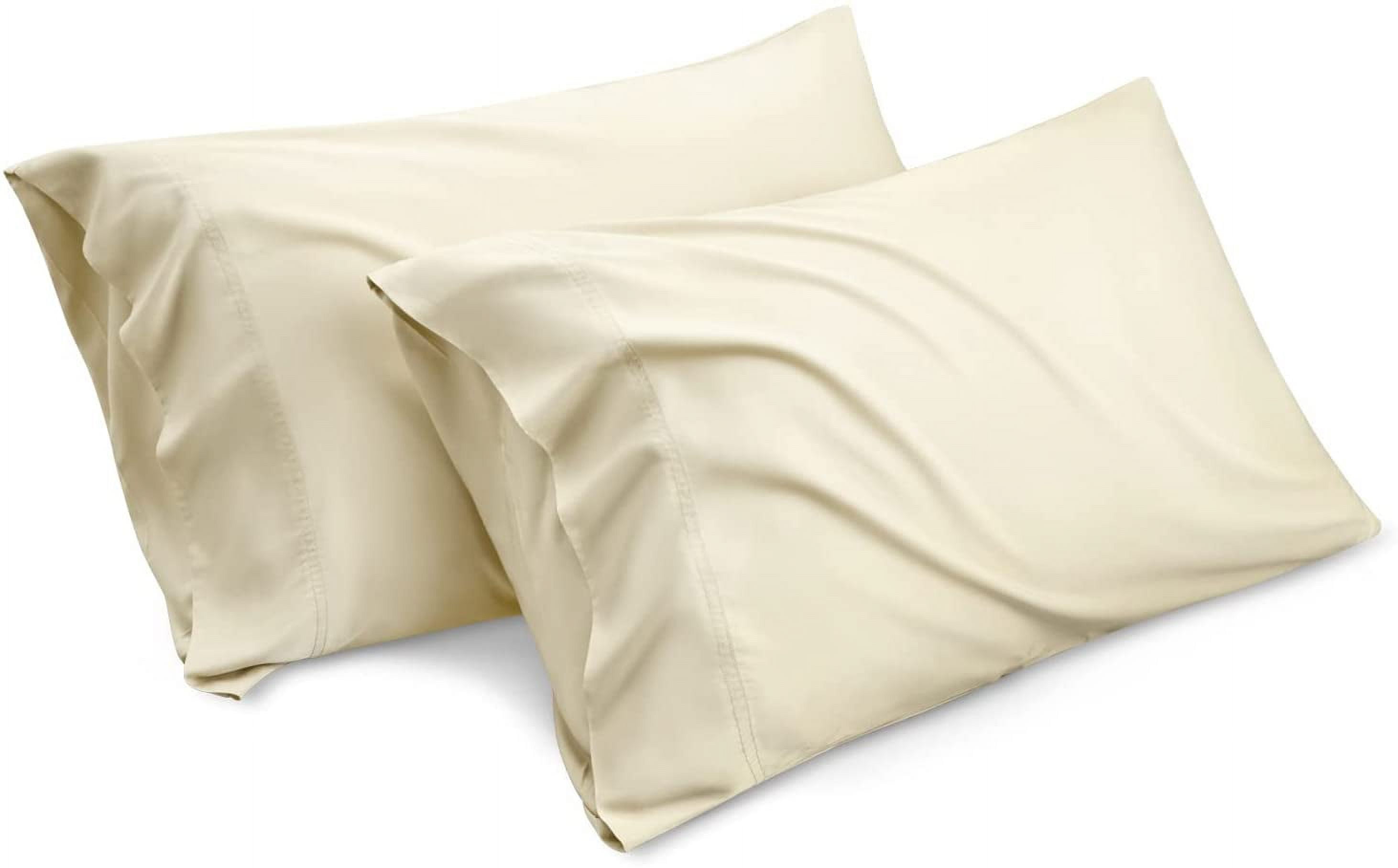 Bedsure King Cooling Pillow Cases Rayon Derived from Bamboo, Cream