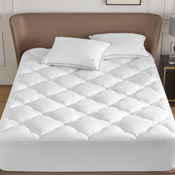 Bedsure Mattress Pad Full Size Cotton Fabric Deep Pocket Mattress