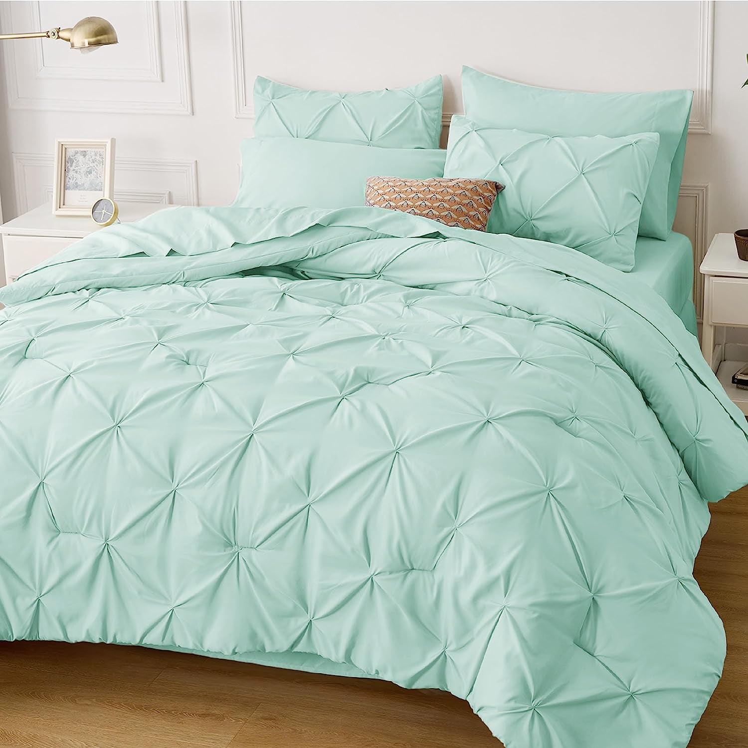 Cozy Comfort Mint Green King Size Comforter Set Bedding Set King 7