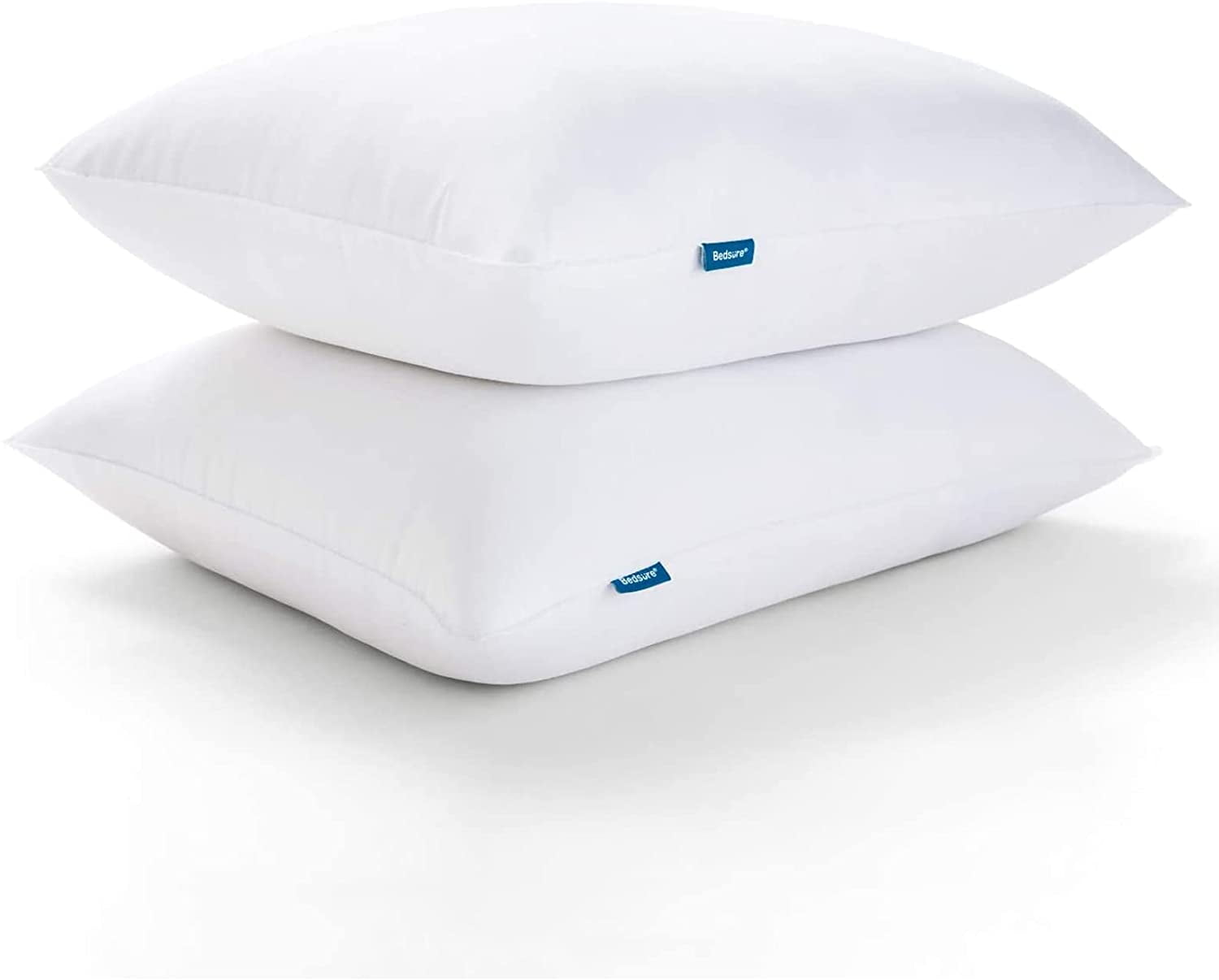 Bedsure King Size White Polyester Soft Supportive Pillows Set of 2