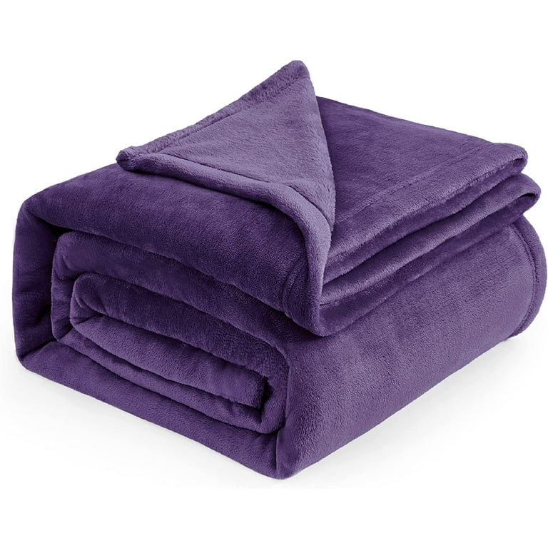 Bedsure Purple Fleece Blankets King Size Soft Lightweight Plush