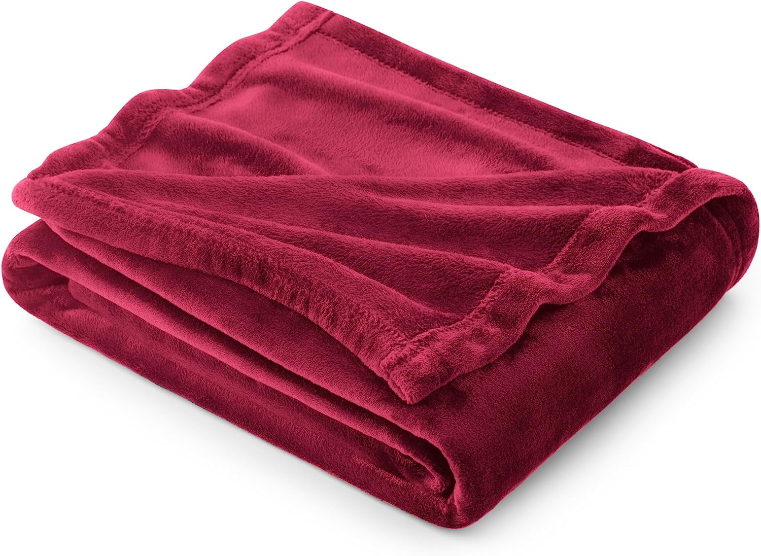 Bedsure Plush Comfy Red Fleece Throw Blanket 300Gsm Soft Cozy