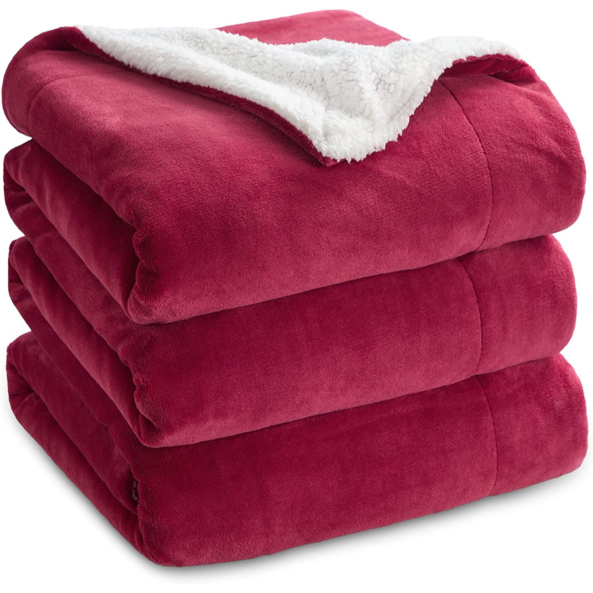 Bedsure Sherpa Fleece King Blanket Red - Thick Warm Blankets, Soft Fuzzy  Large Blanket,108x90 inches - Walmart.com