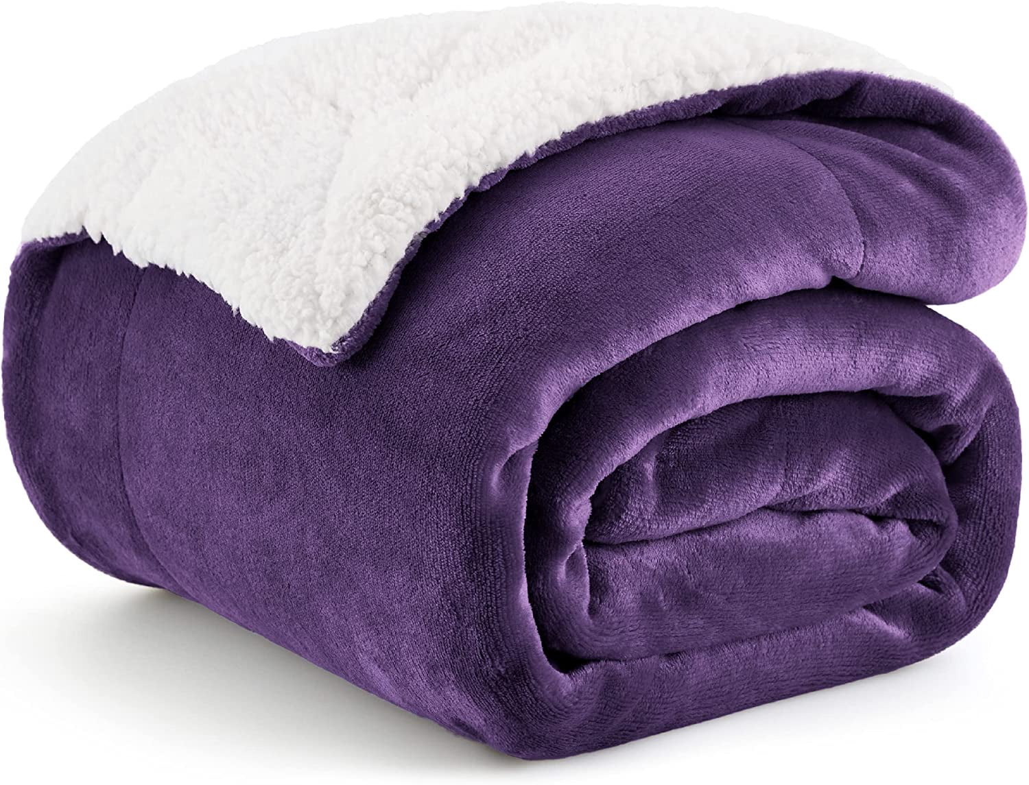 Bedsure Sherpa Fleece Throw Blanket Twin Size Charcoal - Thick