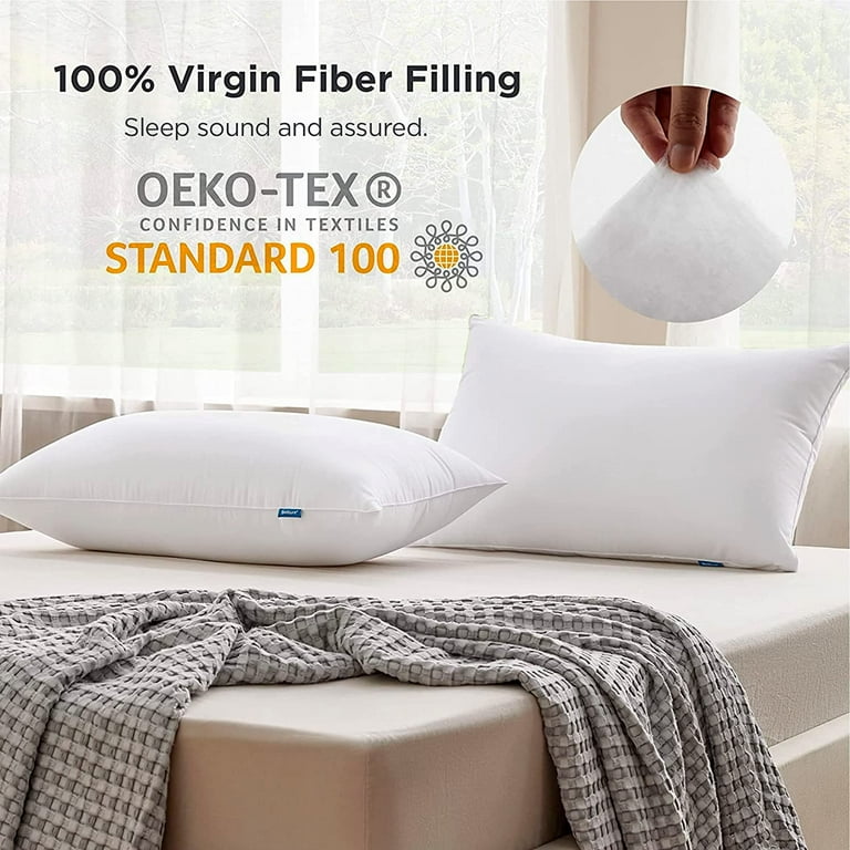 Bedsure Standard Size Set of 2 Premium Down Alternative Hotel Pillows