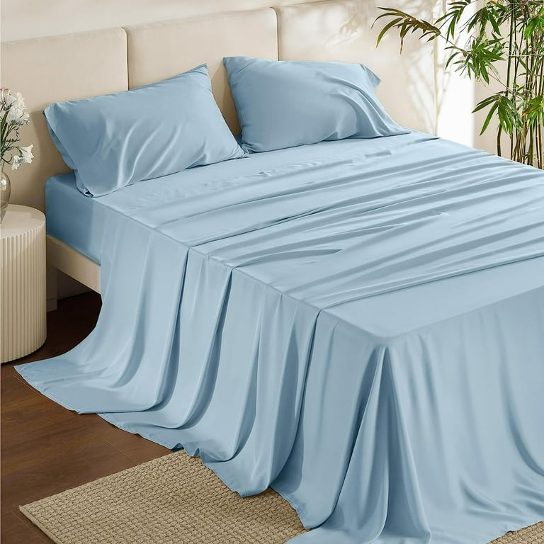 Bedsure Twin Cooling Bamboo Rayon Sheets, Luxury Hotel Quality