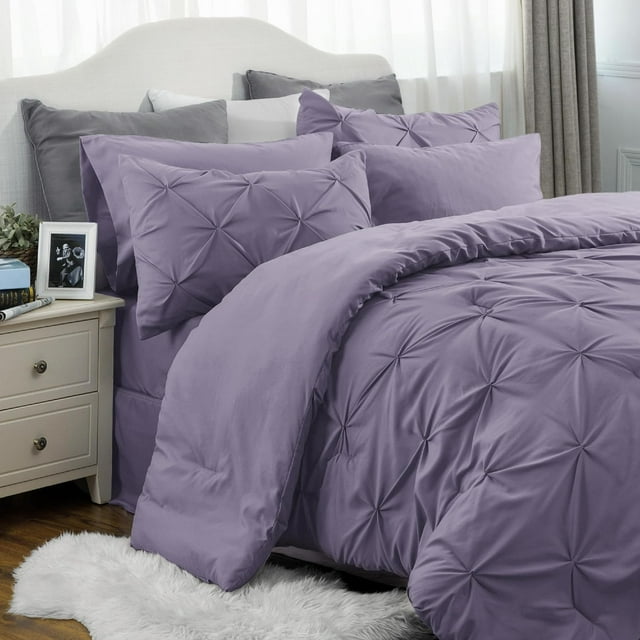 Cozy Comfort Twin Size Comforter Set 5 Pieces Pintuck Twin Bedding
