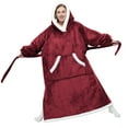 Cozy Comfort Wearable Blanket Hoodie, Long Sherpa Hoodie Blanket with