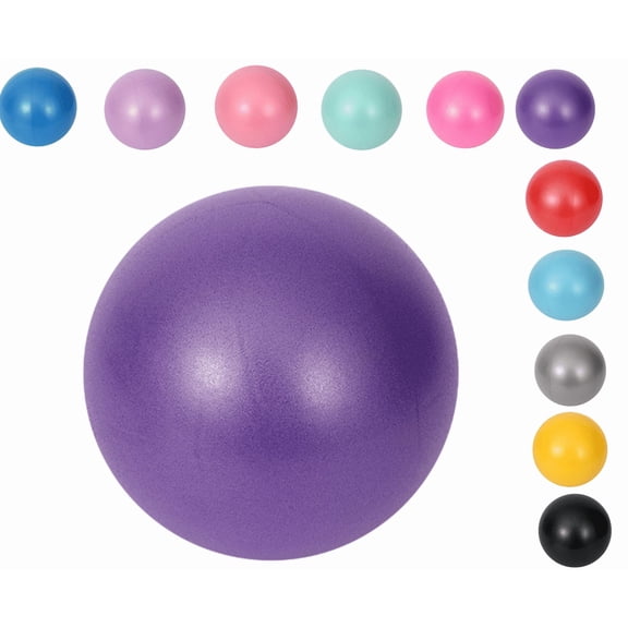 Bedtime Mindful Relaxation Tool, Exercise Ball Small For Spinal Correction Stretching And Stress Rejuvenation, Purple, 1 Ball 1 Inflation Hose