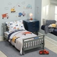 thumbnail image 1 of Bedtime Originals 4-Piece Construction Zone Gray/Navy/White Toddler Bedding Set, 1 of 9