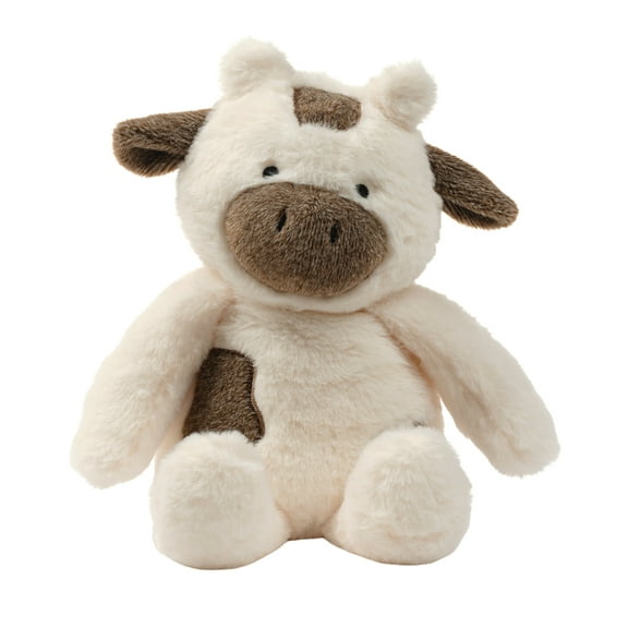 Bedtime Originals Farmyard Friends Plush Cow Stuffed Animal Toy - Milkshake