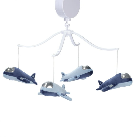Bedtime Originals Little Aviator Airplane Musical Baby Crib Mobile Soother Toy