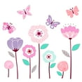 thumbnail image 1 of Bedtime Originals Magic Garden Pink/Lavender/Coral Butterfly Floral Wall Decals, 1 of 3