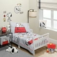 thumbnail image 1 of Bedtime Originals Snoopy Love 4-Piece Toddler Bedding Set - Gray/Red/White, 1 of 8