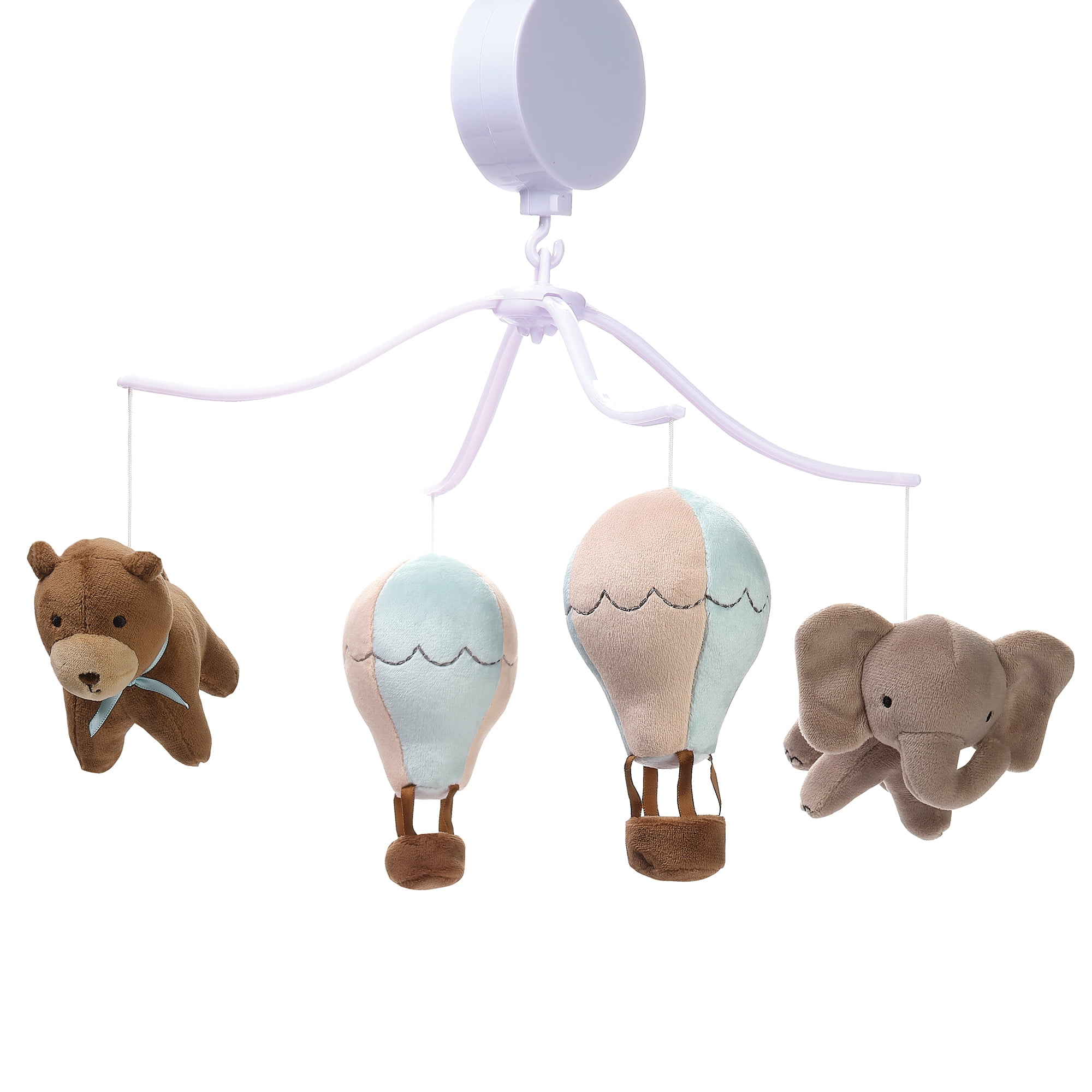 Bedtime Originals Up Up & Away Air Balloon Musical Baby Crib Mobile