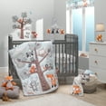 thumbnail image 1 of Bedtime Originals Woodland Friends Animals Mint/Gray 5-Piece Crib Bedding Set, 1 of 9