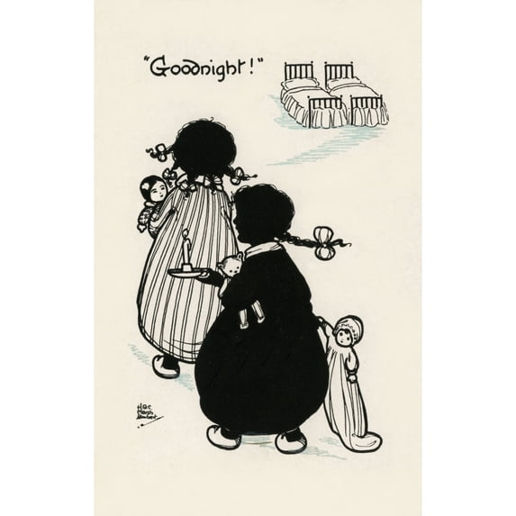 Bedtime Silhouette Poster Print By Mary Evans Picture Librarypeter & Dawn Cope Collection (24 X 36)