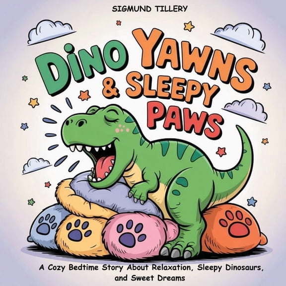 Bedtime Stories for Kids Ages 4-8 Dino Yawns & Sleepy Paws: A Cozy Bedtime Story About Relaxation, Sleepy Dinosaurs, and Sweet Dreams, Book 1, (Paperback)