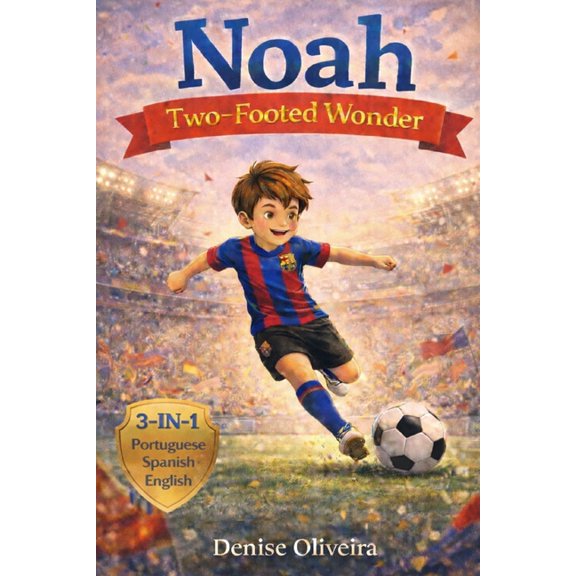 Bedtime Story: 3 Languages in 1 Book: En Noah Two-Footed Wonder: A Motivational Soccer Picture Book for Kids About Confidence, Hard Work, and Growth Mindset, (Paperback)
