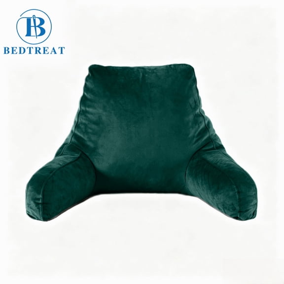 BedTreat Backrest Reading Pillow, Back Support Pillow with Handrail, Detachable on Both Sides, Specially Designed for Reading and Relaxation(Neptune,Small)