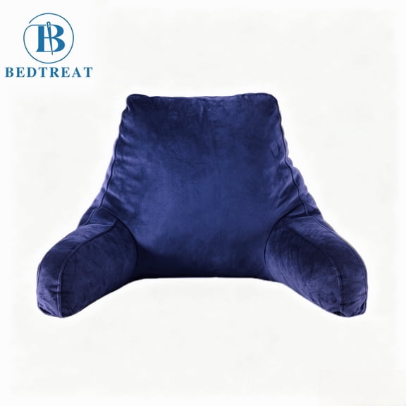 Bedtreat Backrest Reading Pillow, Back Support Pillow with Handrail, Detachable on Both Sides, Specially Designed for Reading and Relaxation(Poseidon,Small)