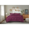 thumbnail image 1 of Bedtreat King Comforter Sets，7-Pieces Reversible Bedding Sets，Bed in a Bag with Comforter， Flat Sheet and Fitted Sheet, Pillowcases & Shams，Burnished Lilac/Amaranth, 1 of 9