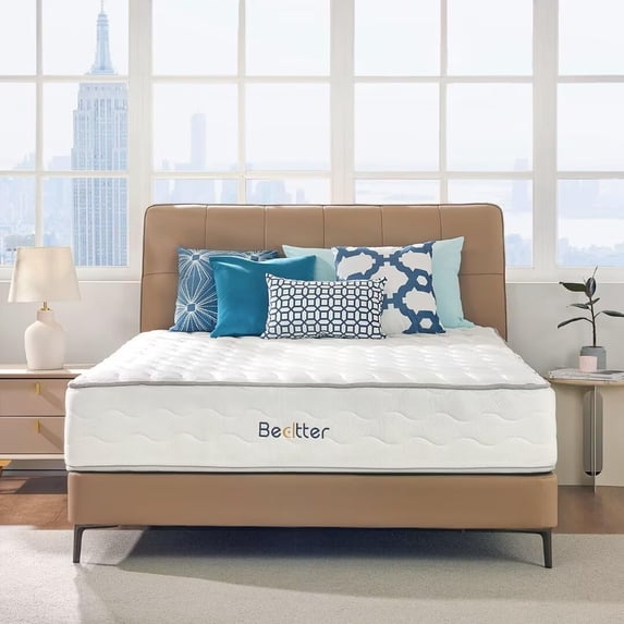 Bedtter 10 Inch Twin XL Hybrid Mattress, Cooling Gel Memory Foam, Pocket Springs, Pressure Relief, CertiPUR US Certified