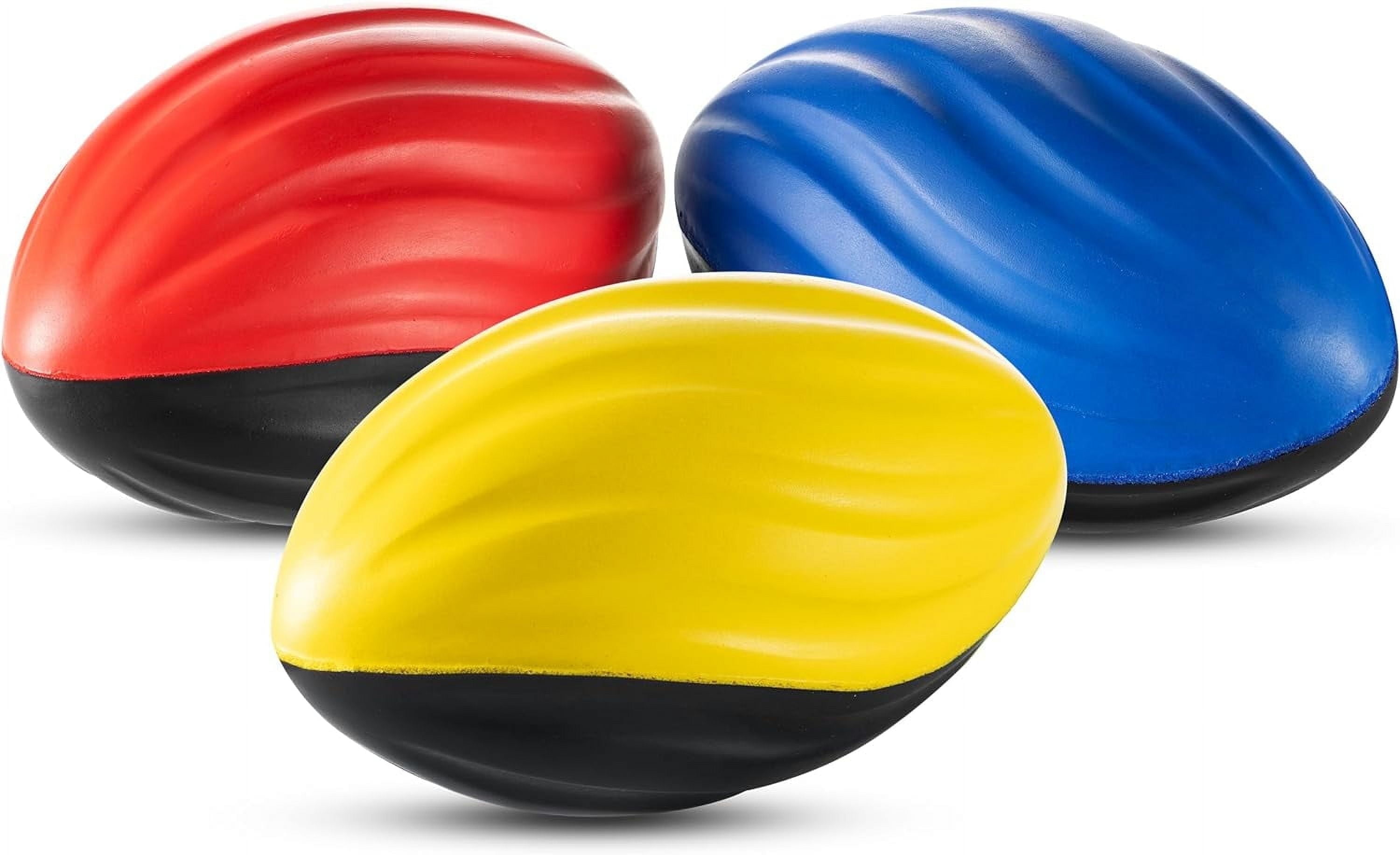 Bedwina 5" Mini Foam Football - (Pack of 3) Small Toy Footballs for Indoor and Outdoor Play, Spiral Foam Sports Birthday Football Party Favors for Kids