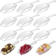 Bedwina Acrylic Plastic Scoops, Clear Mini Scoops for Candy Buffet and Ice Cream Toppings, 5.5”, 24-Pack