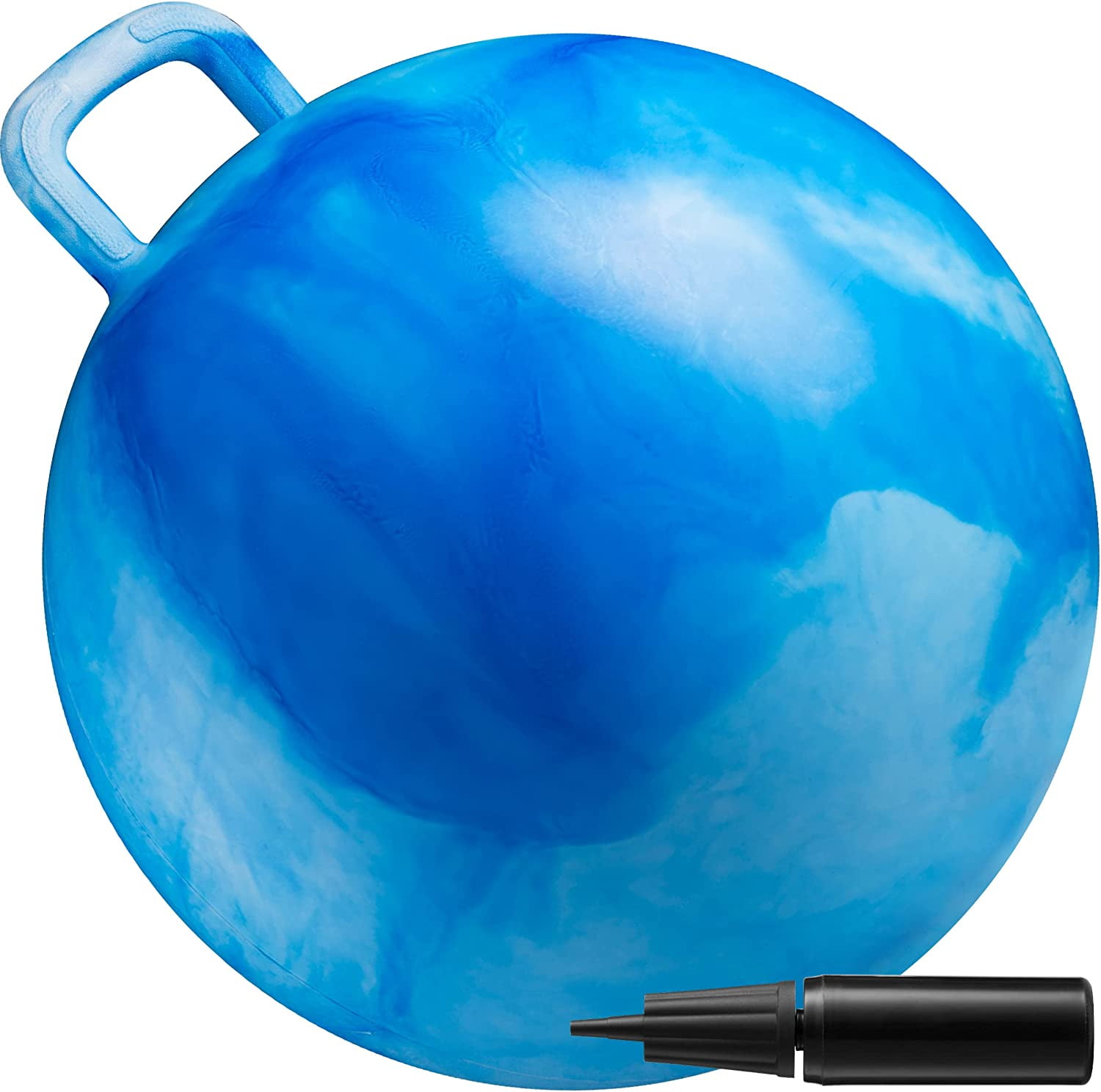 Bedwina Hopper Ball with Handle for Kids Ages 7-9 Bouncing Ball, Blue 20"