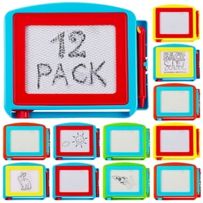 Bedwina Magnetic Drawing Board for Kids - (Pack of 12) Erasable Doodle Sketch Tablet and Travel Drawing Pad for Kids Boys and Girls, Birthday Party Favors and Party Stocking Stuffers for Kids