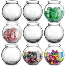 Bedwina Plastic Fish Bowls for Candy, Drinks, Carnival Games, and Party Decoration Supplies, 16 Oz. 12-Pack