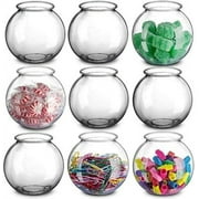 Bedwina 12-Pack Plastic Fish Bowls – 16 oz Clear Containers for Candy, Drinks, Games, and Party Decorations