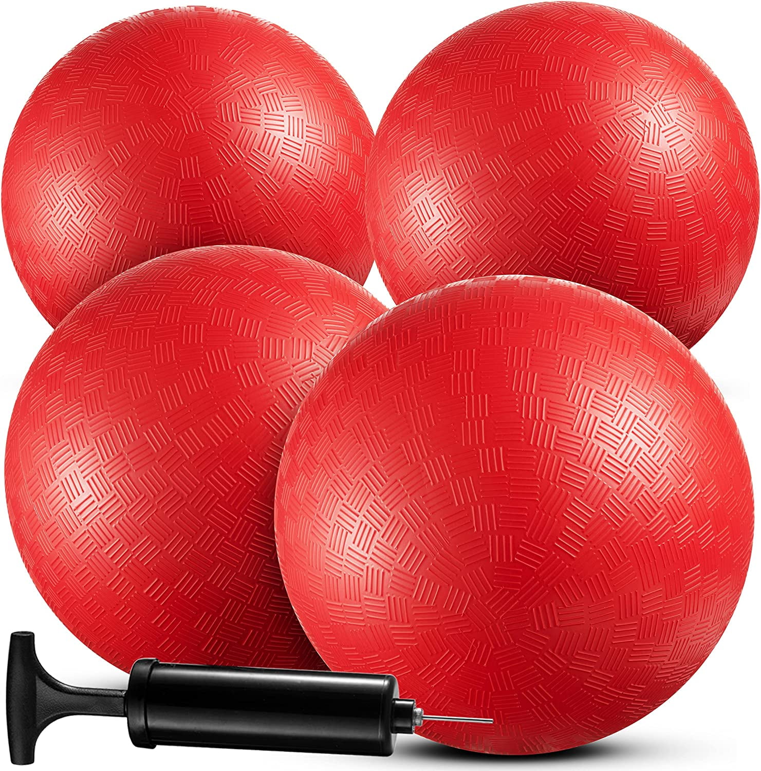 "Bedwina Large Outside Bouncing Playground Balls with Air Pump for Kids