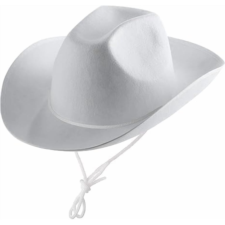Adjustable Felt Cowboy Hat with Drawstring - Western Style Komphy 12 Pack Cowboy Hat Bulk, Wide Brim Western Cowboy Hat  main image 4