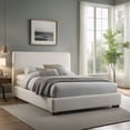 thumbnail image 1 of Arnia Silver Gray King Bed Captain’s Bed with Two Storage Drawers, 1 of 4