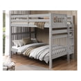 thumbnail image 1 of Bedz King Pine Wood Full over Full Bunk Bed with End Ladder in Gray, 1 of 9