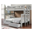 thumbnail image 1 of Bedz King Bunk Beds Twin over Full Mission Style with End Ladder and 2 Under Bed Drawers, Gray, 1 of 9