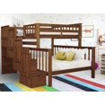 thumbnail image 1 of Bedz King Stairway Bunk Beds Twin over Full with 4 Drawers in the Steps, Espresso, 1 of 3