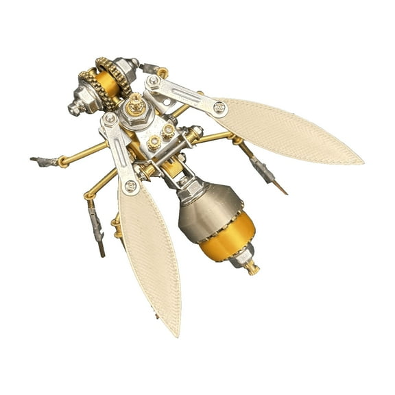 Bee 3D Metal Puzzle 118PCS Edge Cleaner Bee Metal Model, DIY Steampunk Insect Model Kit, Compact Desktop Ornament, Office Desk Decor for Adults