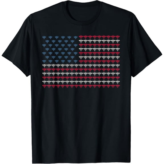 Bee American Flag Wasp US 4th Of July Ant Insect USA Gift T-Shirt