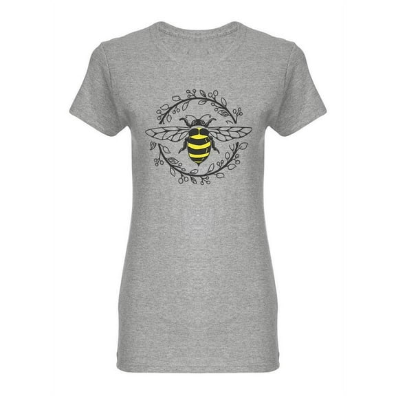 Bee And A Wreath T-Shirt Women -Image by Shutterstock, Female Small