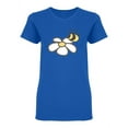 thumbnail image 1 of Bee And Flower Design Shaped T-Shirt Women -Image by Shutterstock, Female XX-Large, 1 of 2