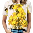 thumbnail image 1 of Bee And Flowers Women T-Shirt Classic O Neck T-Shirts Short-Sleeve Trendy Animal Print Design Tshirt Casual Clothing, 1 of 5