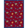 thumbnail image 1 of Bee Attitudes Red 7 ft.8 in. x 10 ft.9 in.  WearOn Nylon Machine Tufted- Cut Pile Just for Kids Rug, 1 of 1
