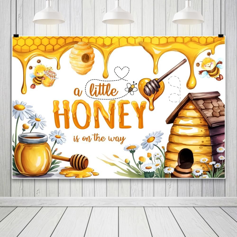 A littleHoney is on the way-Zeichen // Biene, Babyparty-Motiv, Bienen-Thema, druckbares Schild für Bienen, Bienen